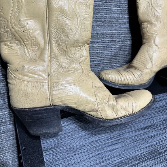 Justin Boots L 4676 Women’s 7.5 B Cream Yellow - Picture 12 of 16